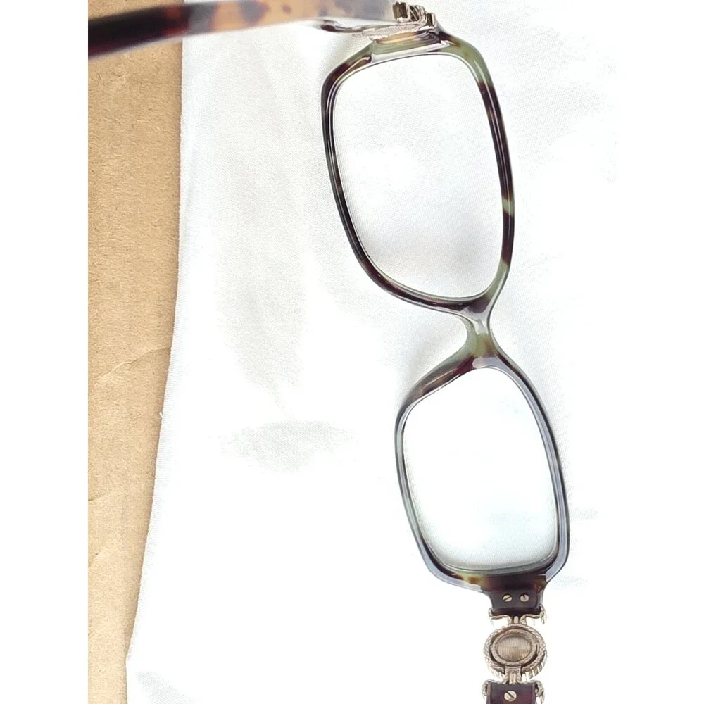 Roberto Cavalli Cayman 714 56B Eyeglass Frames Tortoise Green Havana Italy 54-15